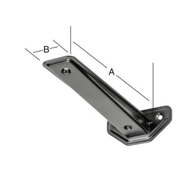 HYLLEKNEKT VORMANN 3F-LINEAR SVART 190 X 38 MM