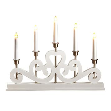 ADVENTSSTAKE MARKSLÖJD ENEBY 5 ARMET HVIT