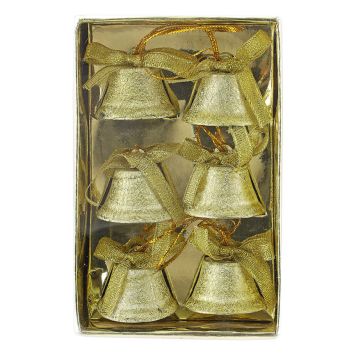 JULEPYNT JULEKLOKKER METALLLOOK GULL 6STK