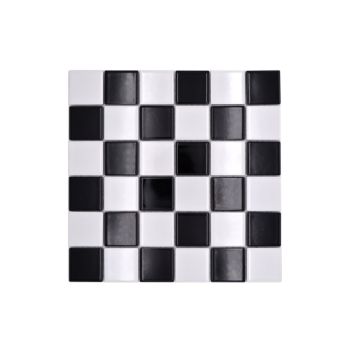 MOSAIKK KERAMIK BLACK/WHITE 4.8X4.8CM