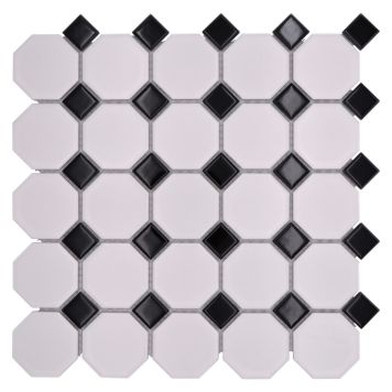 MOSAIKK OCTA WHITE MATT WITH BLACK GLOSSY OCTA G468