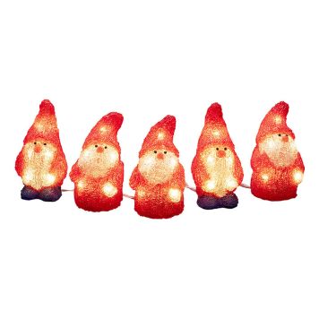 JULEDEKORASJON KONSTSMIDE LYSLENKE NISSER LED 4M