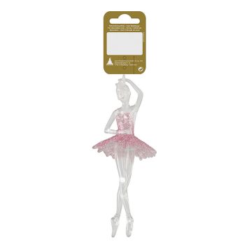 JULETREPYNT BALLERINA 17CM ROSA