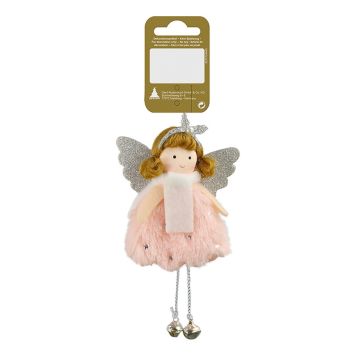 JULETREPYNT ENGEL 15CM ROSA