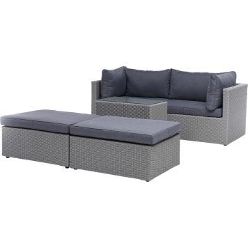 LOUNGESETT SUNFUN ÖREGRUND LYSEGRÅ