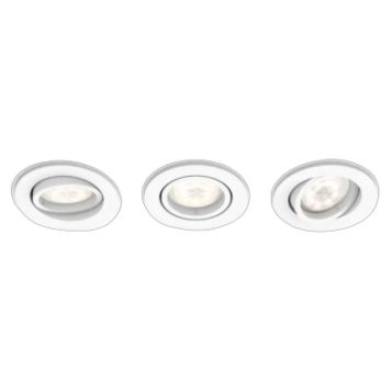 INNBYGGINGSSPOT PHILIPS MYLIVING SHELLBARK 3X4,5W HVIT