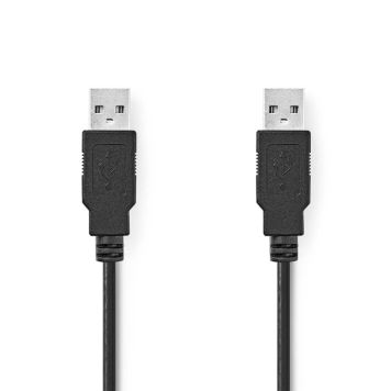 USB-KABEL NEDIS USB 2.0 2M SVART