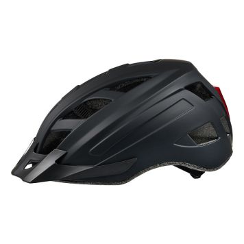 SYKKELHJELM URBAN MED LYS MATT SVART 58-61CM