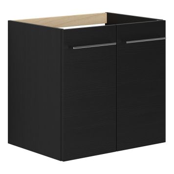 SERVANTSKAP SCANBAD MULTO MED DØRER SVART STRUKTUR 60CM