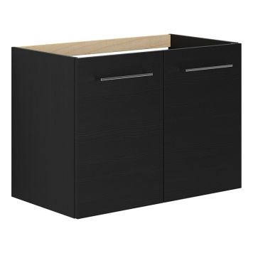 SERVANTSKAP SCANBAD MULTO MED DØRER SVART STRUKTUR 80CM