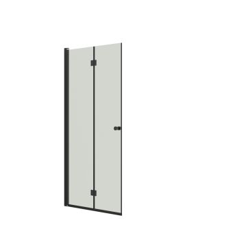 DUSJDØR FOLDEDØR H200*99 CM SORT/KLAR