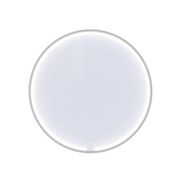 SPEIL SCANBAD MOON MED LYSSTYRING Ø90CM HVIT MATT