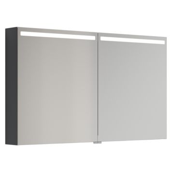 SPEILSKAP SCANBAD TOP 2 DØRER GRÅ MATT 120CM