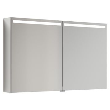 SPEILSKAP SCANBAD TOP 2 DØRER ALU/SPEIL 120CM