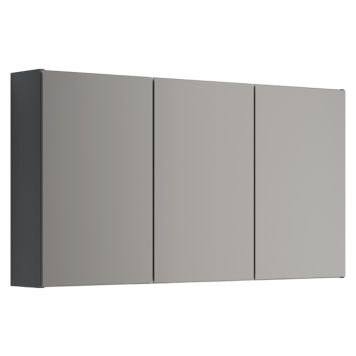 SPEILSKAP SCANBAD SELECT 3 DØRER GRÅ MATT 120CM