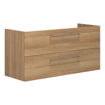 SERVANTSKAP SCANBAD MULTO MED UTSKJÆRING FOR AVLØP I GULV/VEGG VARM EIK 120CM