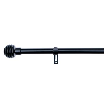 GARDINSTANG KIRSCH AURA SETT 160-300CM Ø19MM SVART