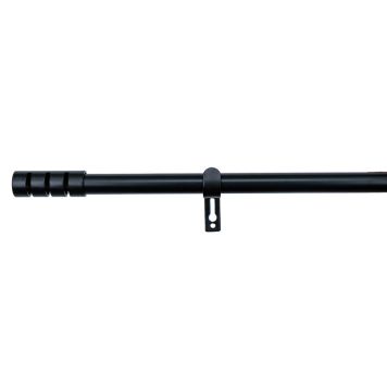 GARDINSTANG KIRSCH MIST SET 90-160CM Ø19MM SVART