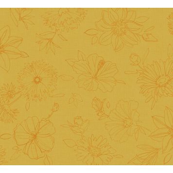 VOKSDUK MANHATTAN PALMAS GUL OVAL 150X250CM