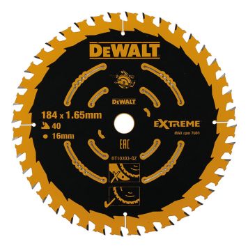 SIRKELSAGBLAD DEWALT DT10303-QZ EXTREME 184X16MM 40T