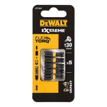 TORSION BITS DEWALT T30 25MM 5STK