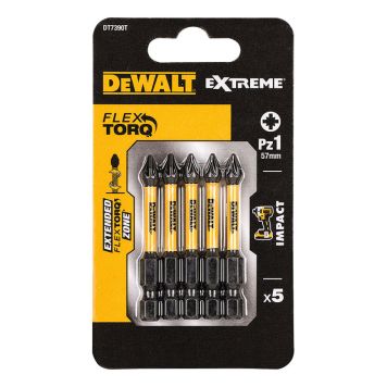 TORSJONBITS DEWALT DT7390T-QZ PZ1 57MM 5STK