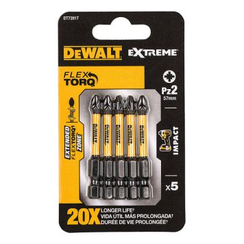 TORSJONBITS DEWALT DT7391T-QZ PZ2 57MM 5STK