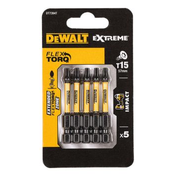 TORSJONBITS DEWALT DT7394T-QZ T15 57MM 5STK