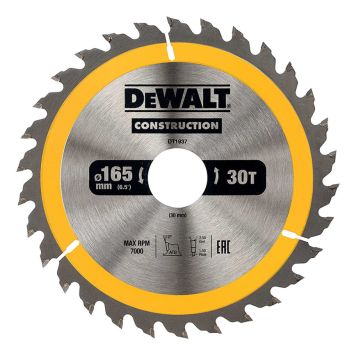 SIRKELSAGBLAD DEWALT DT1937-QZ CONSTRUCTION 165X30MM 30T