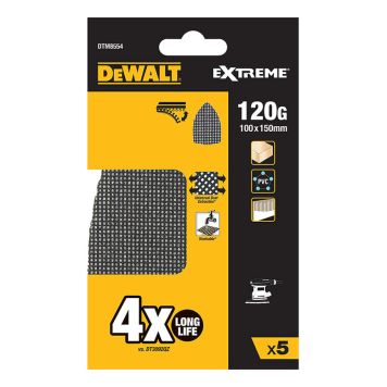 SLIPENETT DEWALT DTM8554-QZ K120 100X150MM 5 STK