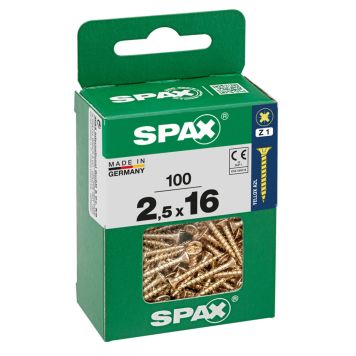 TRESKRUE SPAX TFX GUL 2,5X16MM 100STK/PK