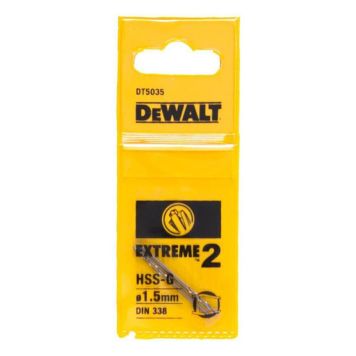 METALLBOR DEWALT EXTREME 2 HSS-G 1,5X40MM 2STK