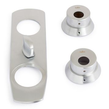 LANGSKILT HABO MED KNAPP BØRSTET KROM