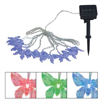 SOLCELLELAMPE GLOBO LYSSLYNGE SOMMERFUGL 4,7M