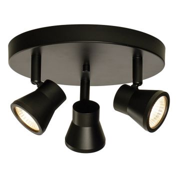 SPOTRONDELL ANETA LIGHTING PLUTO 3:A RUND LED DIMBAR SVART