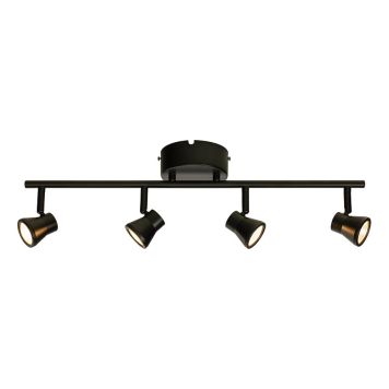 SPOTSKINNE ANETA LIGHTING PLUTO 4:A RETT LED DIMBAR SVART