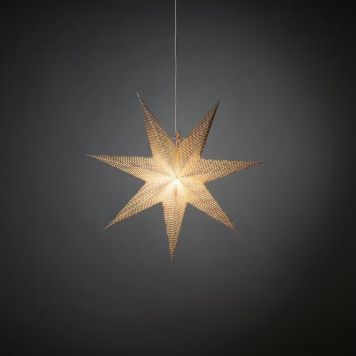 ADVENTSSTJERNE KONSTSMIDE 7-UDDIG 60CM SØLV