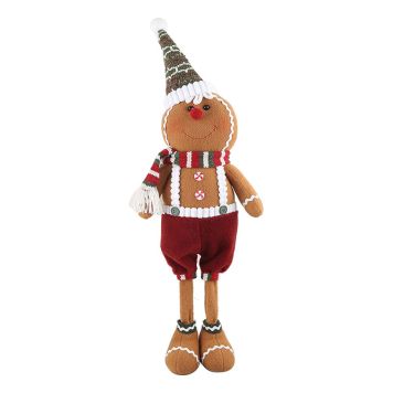 JULEDEKORASJON PEPPERKAKEMANN MED SKJERF 65CM