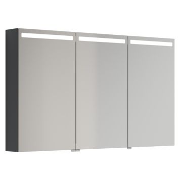 SPEILSKAP SCANBAD TOP 3 DØRER GRÅ MATT 120CM