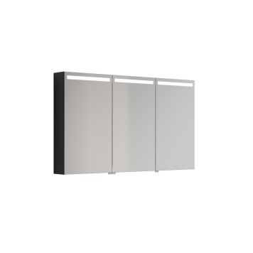 SPEILSKAP SCANBAD TOP 3 DØRER SVART STRUKTUR 120CM