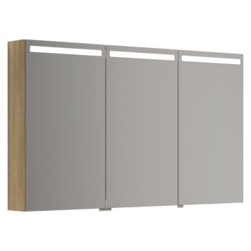 SPEILSKAP SCANBAD TOP 3 DØRER VARM EIK 120CM