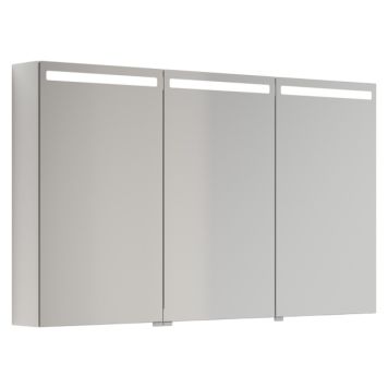 SPEILSKAP SCANBAD TOP 3 DØRER HVIT HØYBLANK 120CM