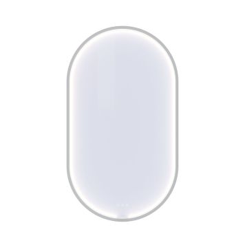 SPEIL CALDRIS INZO MOON MED BELYSNING 105X60 MATT HVIT