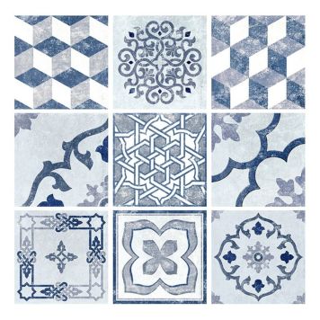 FLIS MARRAKECH BLUE MIX 21,6X21,6CM 1,31 M²/PK