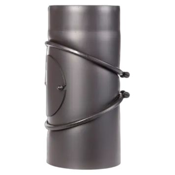 RØKRØR TOLMER JUSTERBART Ø150X0-90GR SORT LAKK 2,0MM