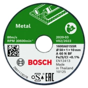 KAPPESKIVE BOSCH A60N BF 50X1X10 MM 3 STK