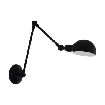 VEGGLAMPE EGLO EXMOOR SVART E27