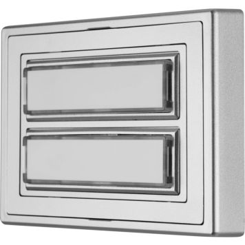 DØRKLOKKE REV MED LYS SØLV 100X72X20 MM