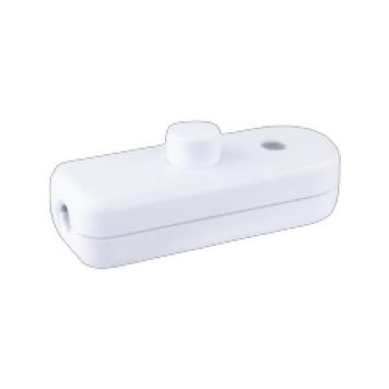 LEDNINGSBRYTER MED LYS 2,5A HVIT