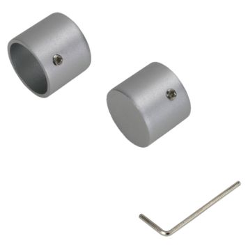 ENDESTYKKE LIEDECO PUR 20 MM 2STK SØLV